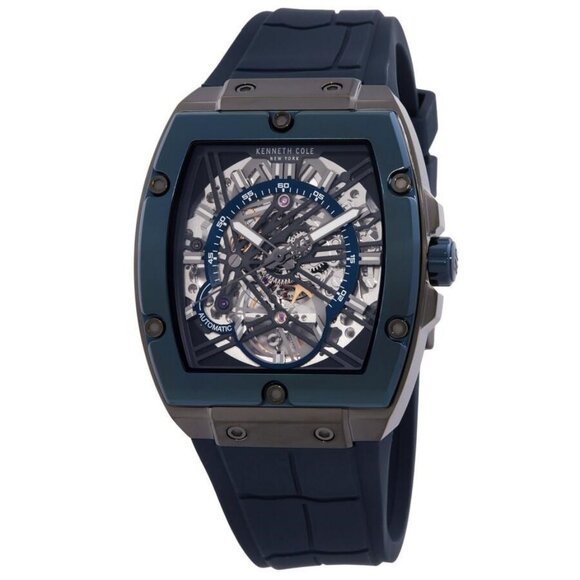 NWT Authentic Kenneth Cole New York Automatic Skeleton Dial Men's Watch - Picture 1 of 3